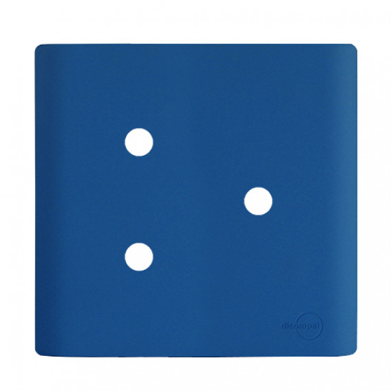 Placa p/ 3 Furos 4x4 - Novara Azul Fosco 